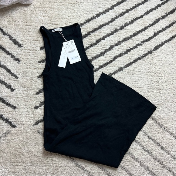 Zara bodycon midi dress black